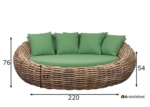 Aiadiivan Apple Bee Cocoon kubu / roheline, 220x220xH76 cm