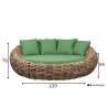 Aiadiivan Apple Bee Cocoon kubu / roheline, 220x220xH76 cm