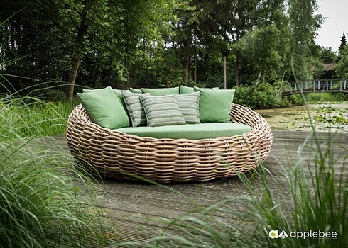 Aiadiivan Apple Bee Cocoon kubu / roheline, 220x220xH76 cm