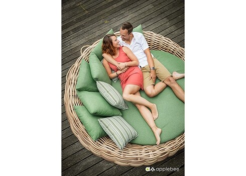 Aiadiivan Apple Bee Cocoon kubu / roheline, 220x220xH76 cm