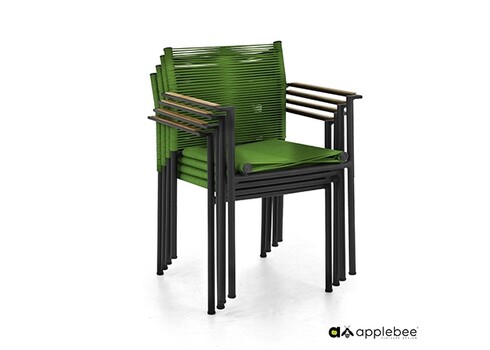 Aiatool Apple Bee JAKARTA mattmust / roheline, 56x59xH82 cm