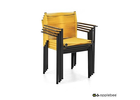 Aiatool Apple Bee JAKARTA mattmust / kollane, 56x59xH82 cm