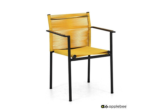 Aiatool Apple Bee JAKARTA mattmust / kollane, 56x59xH82 cm