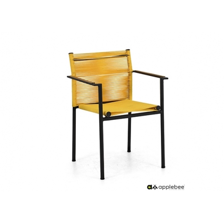 Aiatool Apple Bee JAKARTA mattmust / kollane, 56x59xH82 cm