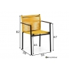Aiatool Apple Bee JAKARTA mattmust / kollane, 56x59xH82 cm