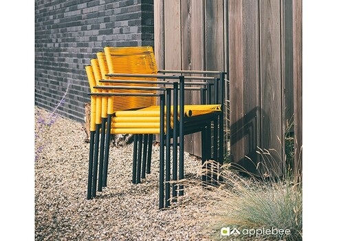 Aiatool Apple Bee JAKARTA mattmust / kollane, 56x59xH82 cm