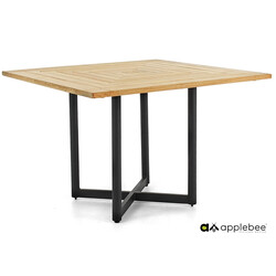 Söögilaud Apple Bee JAKARTA mattmust / tiik, 110x110xH76 cm