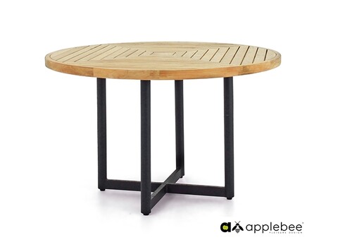 Söögilaud Apple Bee JAKARTA mattmust / tiik, D110xH76 cm