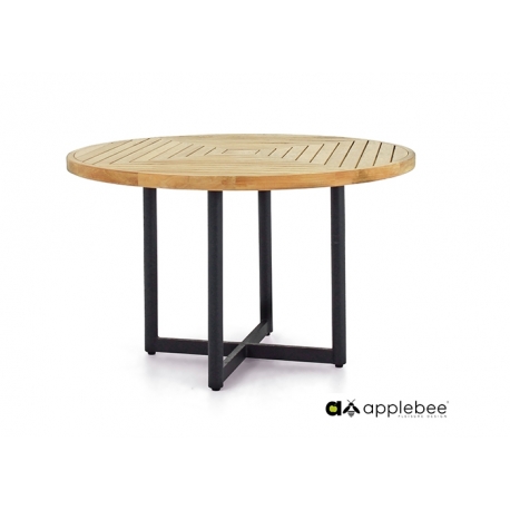 Söögilaud Apple Bee JAKARTA mattmust / tiik, D110xH76 cm