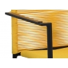 Aiamööbli komplekt Apple Bee JAKARTA mattmust / kollane, 4 tooli + laud