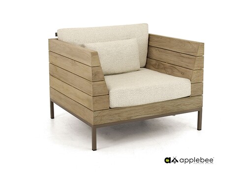 Tugitool Apple Bee LONG ISLAND tiik / helebeež, 96x89xH70 cm