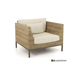 Tugitool Apple Bee LONG ISLAND tiik / helebeež, 96x89xH70 cm