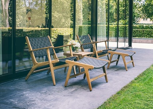 Tugitool LUC tiik / süsihall, 78x74xH74 cm