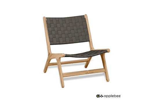 Tool LUC tiik / süsihall, 63x74xH74 cm