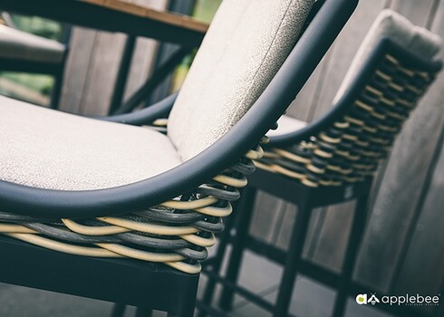 Baaritool Apple Bee MILOU must / helehall, 55x57xH110 cm