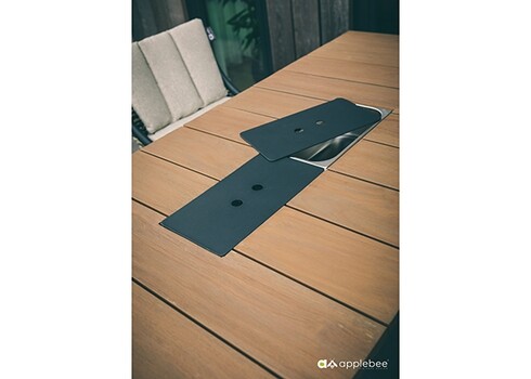 Baarilaud Apple Bee MILOU must / helehall, 150x78xH105 cm