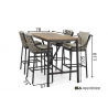 Baarikomplekt Apple Bee MILOU must / tiik / helehall, laud + 4 tooli