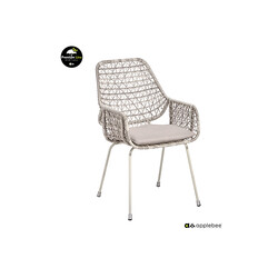 Söögitool Apple Bee ZARA valge / helebeež, 53x62xH92 cm