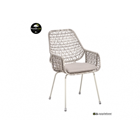 Söögitool Apple Bee ZARA valge / helebeež, 53x62xH92 cm