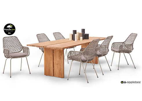 Söögitool Apple Bee ZARA valge / helebeež, 53x62xH92 cm