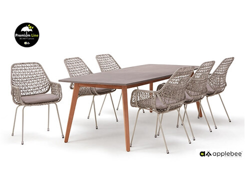 Söögitool Apple Bee ZARA valge / helebeež, 53x62xH92 cm