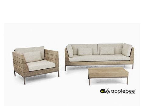Aiamööbli komplekt Apple Bee LONG ISLAND tiik / helebeež