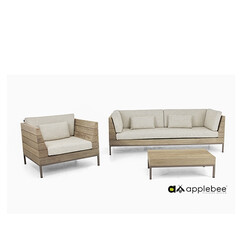 Aiamööbli komplekt Apple Bee LONG ISLAND tiik / helebeež