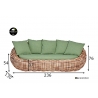 Aiadiivan Apple Bee COCOON kubu / roheline, 236x130xH76 cm