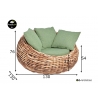 Tugitool Apple Bee COCOON kubu / roheline, 130x130xH76 cm