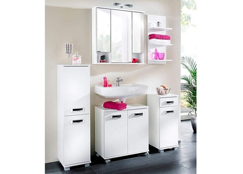 Seinariiul CADIZ valge, 30x17xH70 cm