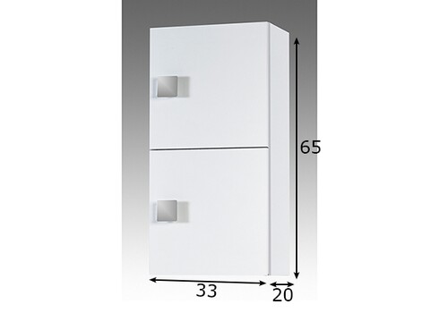 Seinakapp QUADRA valge, 33x20xH65 cm