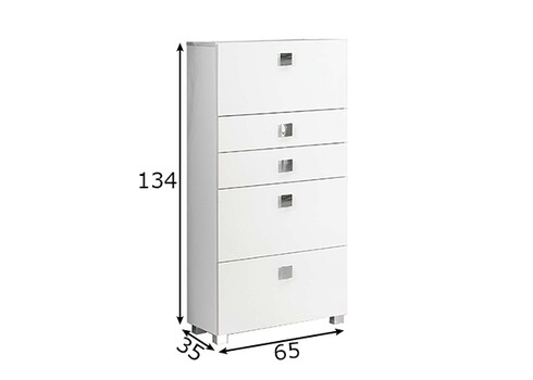 Vannitoakapp QUADRA valge, 65x35xH134 cm