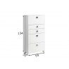 Vannitoakapp QUADRA valge, 65x35xH134 cm
