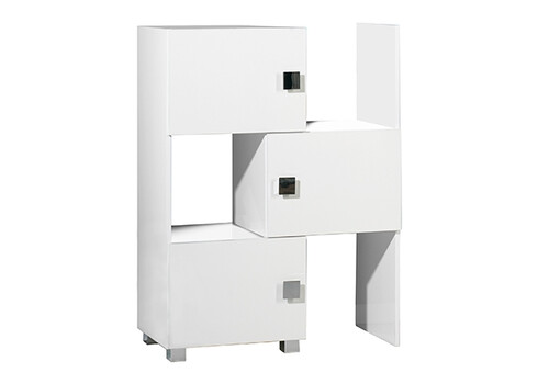 Pikendatav vannitoakapp QUADRA valge, 47-78x35xH101 cm