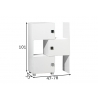 Pikendatav vannitoakapp QUADRA valge, 47-78x35xH101 cm