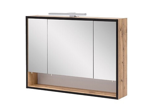 Peegelkapp MAX tamm, 80x16xH60,5 cm, LED