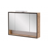 Peegelkapp MAX tamm, 80x16xH60,5 cm, LED