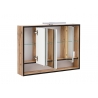 Peegelkapp MAX tamm, 80x16xH60,5 cm, LED