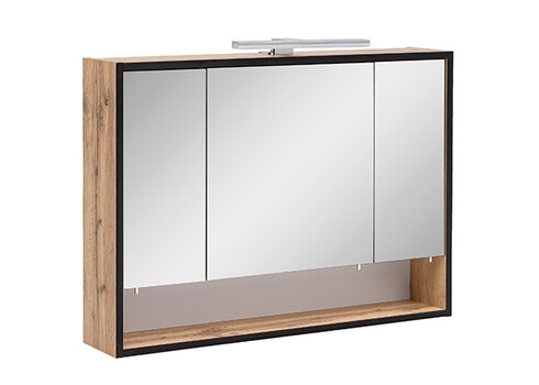 Peegelkapp MAX tamm, 80x16xH60,5 cm, LED