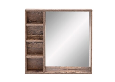 Peegel riiuliga EDIA tumepruun, 73x16xH73 cm