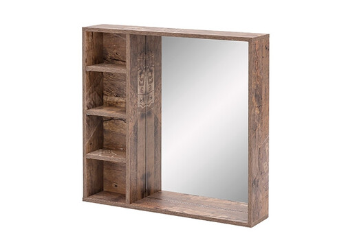 Peegel riiuliga EDIA tumepruun, 73x16xH73 cm