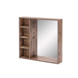 Peegel riiuliga EDIA tumepruun, 73x16xH73 cm