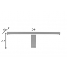 LED-valgustus 30 cm, kroom