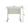 Kirjutuslaud PRAHA valge, 90x65xH75 cm