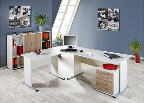 Kirjutuslaud PRAHA valge, 90x65xH75 cm