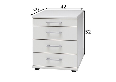 Sahtliboks PRAHA valge, 42x50xH52 cm