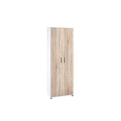 Kontorikapp PRAHA tamm / valge, 65x34xH182 cm