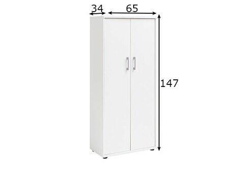 Kontorikapp PRAHA valge, 65x34xH147 cm