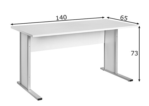 Kirjutuslaud VILNIUS helehall, 140x65xH73 cm