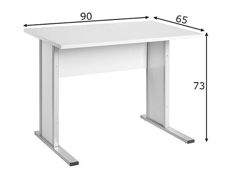 Kirjutuslaud VILNIUS helehall, 90x65xH73 cm